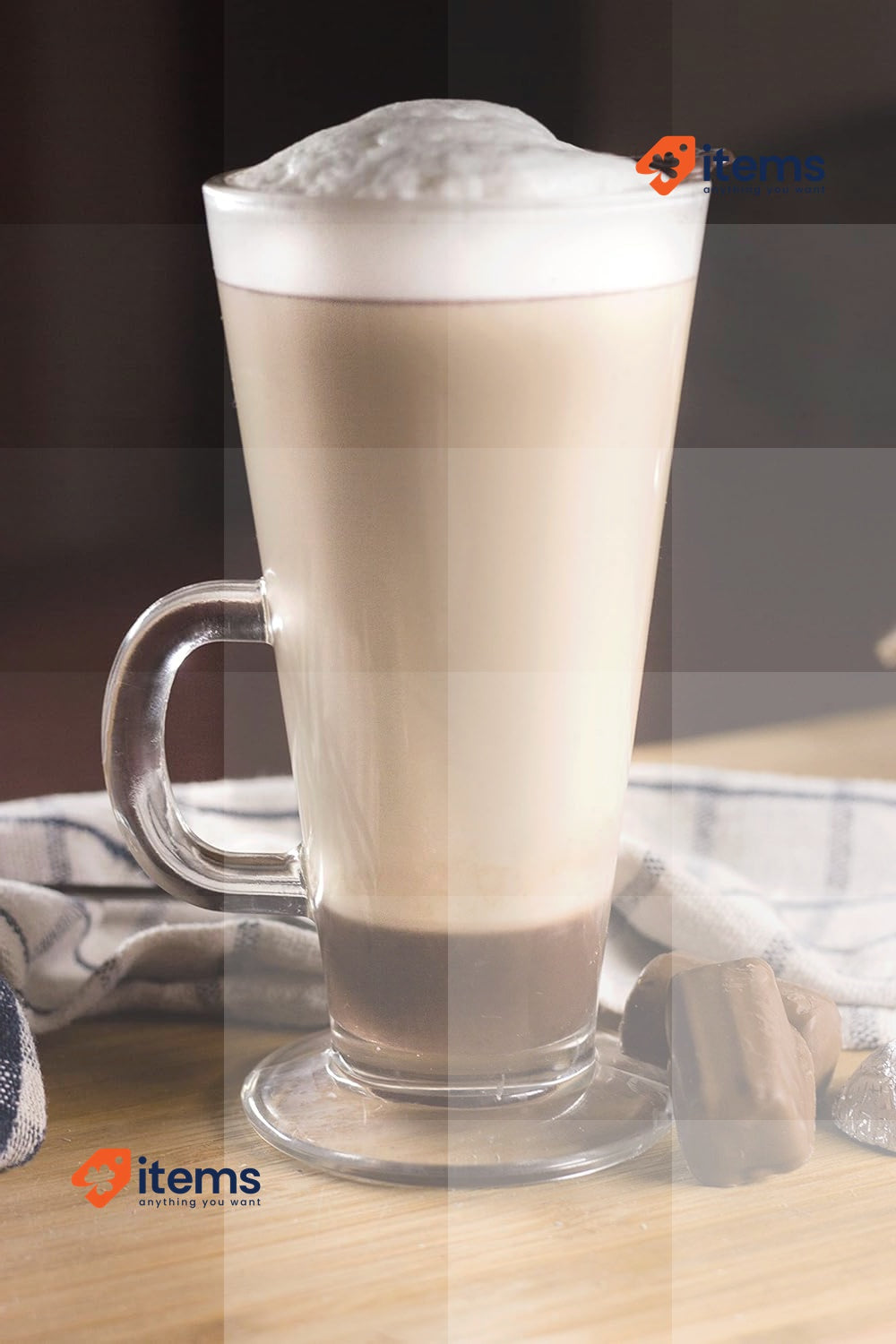 Glasmark Krosno 1992 Glasses Set of 6 0.25 litres with Spoons, Transparent