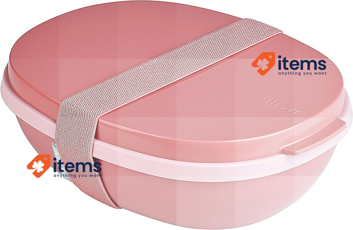 Mepal - Lunchbox Ellipse Duo Lunch Box For Adults & Salad To Go Practical Ideal