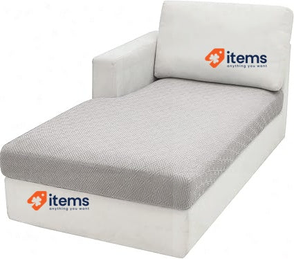 CHELZEN Super Stretch Sofa Seat Cushion Cover Chaiselounge, Silver Gray