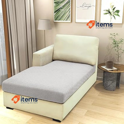 CHELZEN Super Stretch Sofa Seat Cushion Cover Chaiselounge, Silver Gray