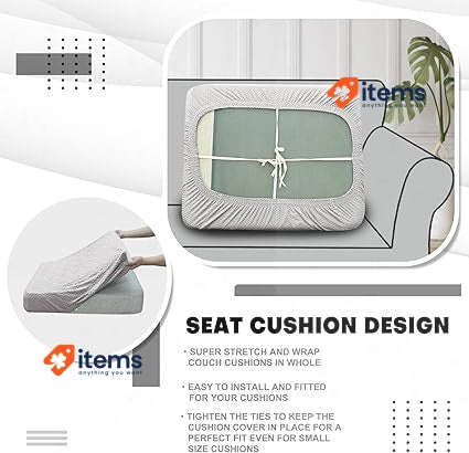 CHELZEN Super Stretch Sofa Seat Cushion Cover Chaiselounge, Silver Gray