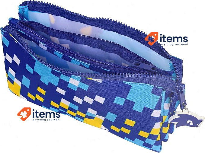 PORTATODO Sonic - Triple Pencil Case, Children's Case 22 X 3 12 Cm Blue Safta