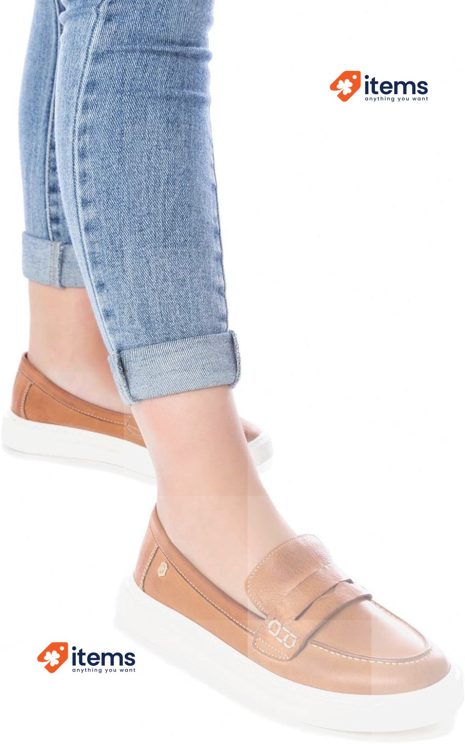 Carmela Women's Shoes 160640 Loafers Leather Camel, Size 8 UK (41 EU) 7.5