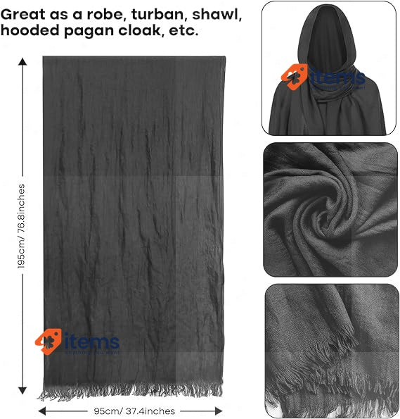 Medieval Knight Costume (9 Pieces) For Halloween Men Hooded Cloak Retro Scarf