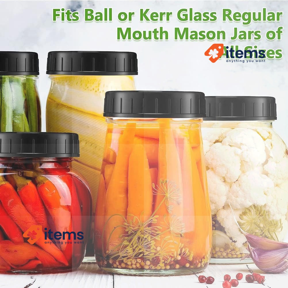 Mason Jar Lids Food Storage Caps 86mm Reusable Kitchen Container Plastic Geieold