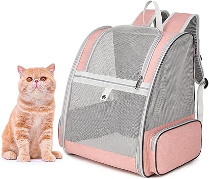 AIFUSI Pet Carrier Backpack for Dogs Cats Puppies Pink