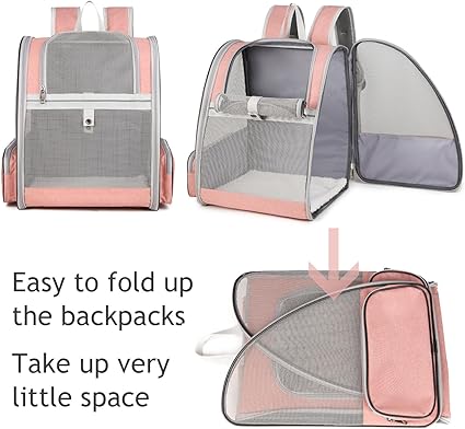 AIFUSI Pet Carrier Backpack for Dogs Cats Puppies Pink