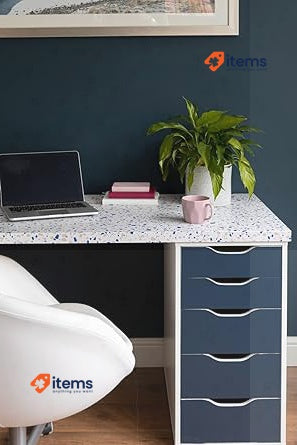 D - C Fix Terrazzo Neo Self Adhesive Film White Vinyl Wrap Stone Effect Cm 5 cm