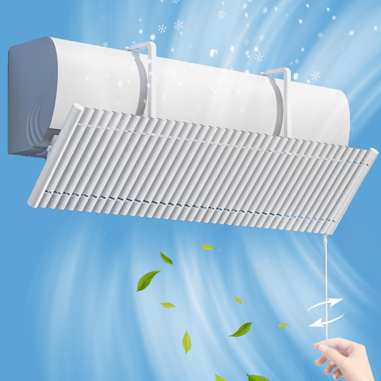 UEMUSI Adjustable Metal Air Conditioning Deviation Panel White