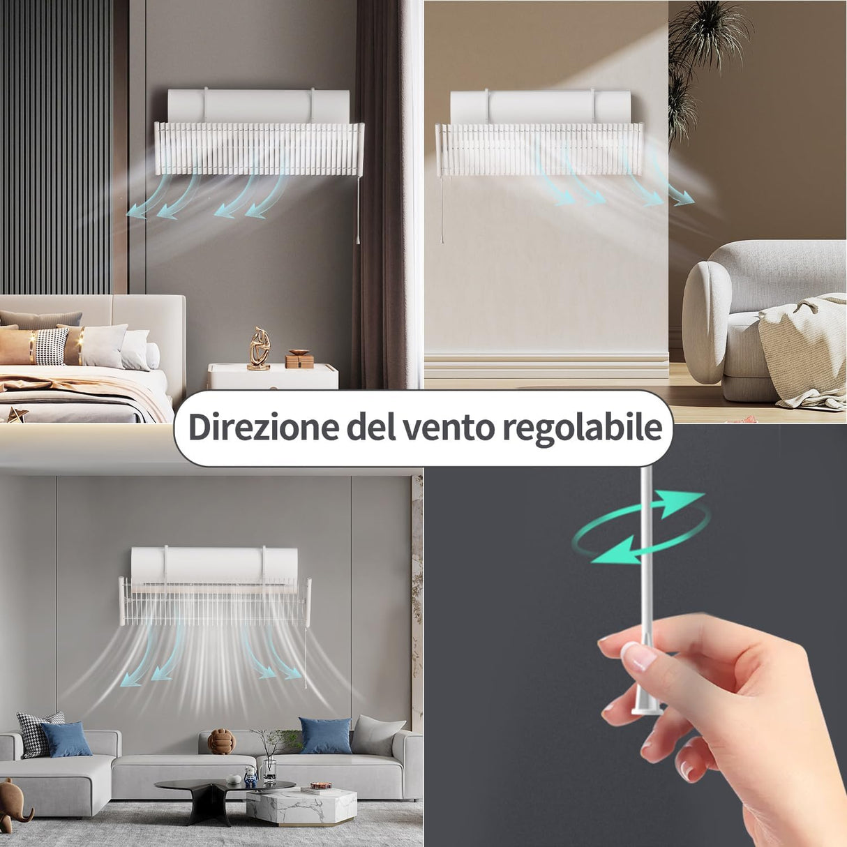 UEMUSI Adjustable Metal Air Conditioning Deviation Panel White