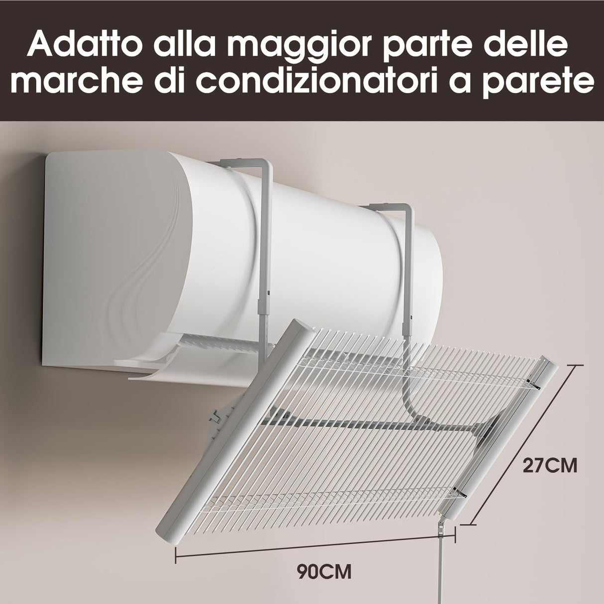 UEMUSI Adjustable Metal Air Conditioning Deviation Panel White