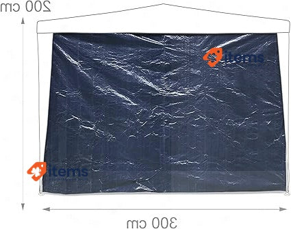 Relaxdays Gazebo Side Panels, 3X Set, 2x3m, Waterproof Blue 200 X 300 0.1 Cm