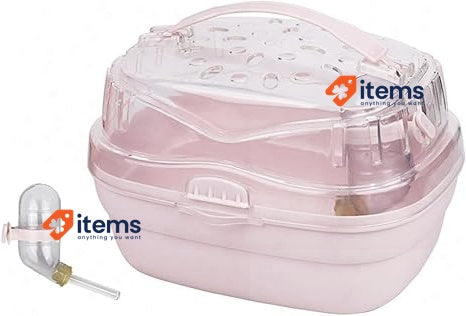 Hero - S Hamster Transport Box, Carry Cage Pink Animal Carrier Portable hero-s