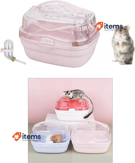 Hero - S Hamster Transport Box, Carry Cage Pink Animal Carrier Portable hero-s