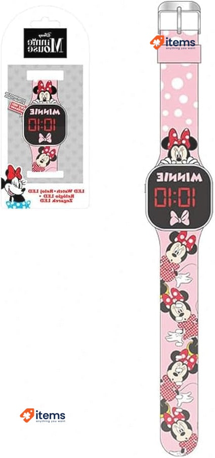 SRV Hub Minnie Mouse LED Watch | 12 Hour Clock Format | Battery Operated DISNEY