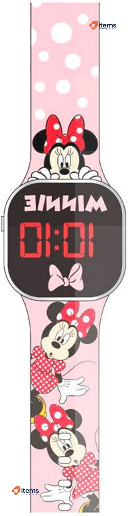 SRV Hub Minnie Mouse LED Watch | 12 Hour Clock Format | Battery Operated DISNEY