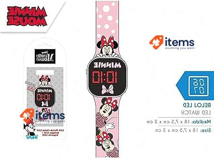 SRV Hub Minnie Mouse LED Watch | 12 Hour Clock Format | Battery Operated DISNEY