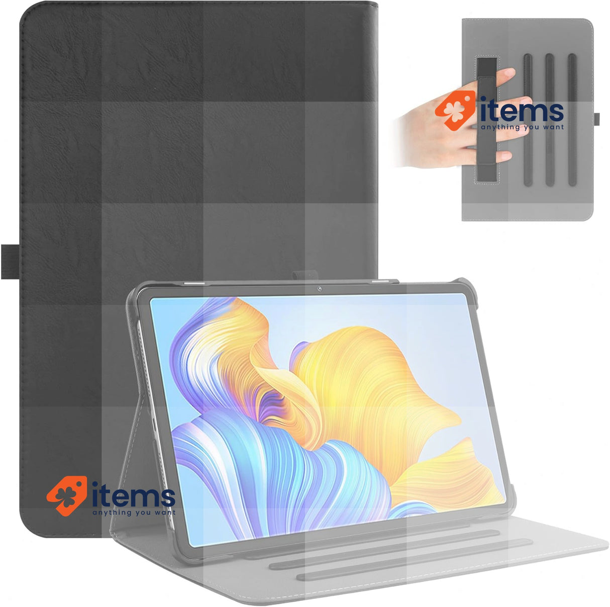HGWALP Honor Pad 8 Tablet 12 Inch Case Cover Black Multi - Viewing Angels Stand
