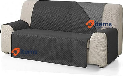 Martina Home Cubre Sofa Diamond 4 XL Squares ANTRACITA/NEGRO Sofas Armchairs