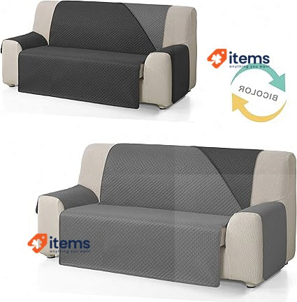 Martina Home Cubre Sofa Diamond 4 XL Squares ANTRACITA/NEGRO Sofas Armchairs