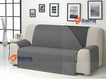 Martina Home Cubre Sofa Diamond 4 XL Squares ANTRACITA/NEGRO Sofas Armchairs
