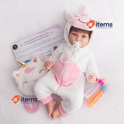 MARÍA JESÚS Reborn Baby Dolls Lifelike Girl 52 cm Bathable and Full Vinyl Body