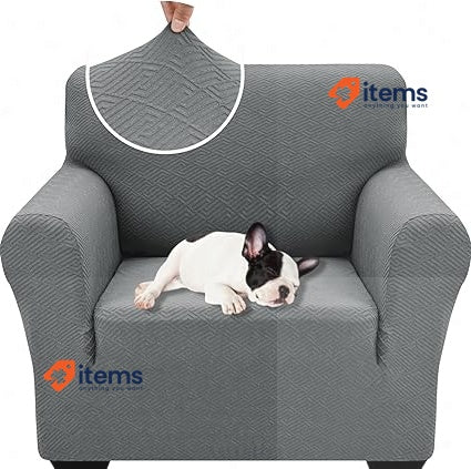 XINEAGE High Stretch Armchair Covers New Pattern Light Gray