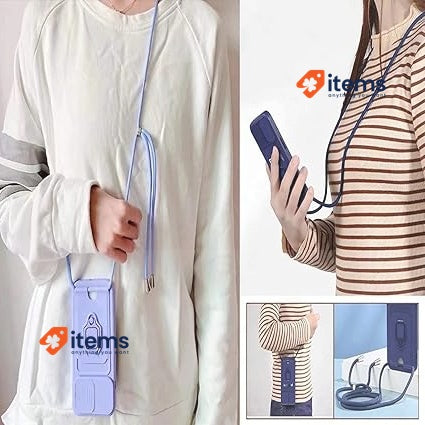Zallagre Phone Case With Rope Compatible Redmi 9A/9C Xiaomi Poco C3 Black 2 Card