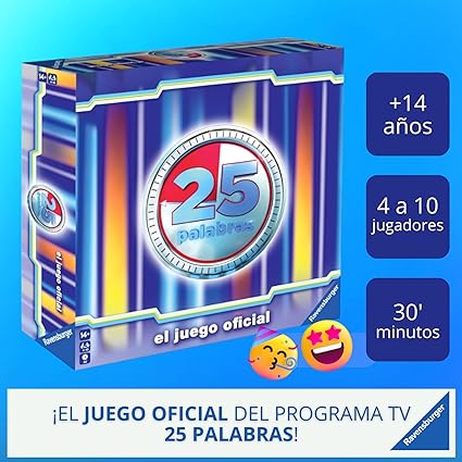 Ravensburger - 25 Words, TV Board Game, Telecinco, Word Games Blue