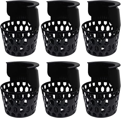 6pcs Pool Table Pockets Plastic Web Billiard Baskets Black Snooker Net Bag Fits