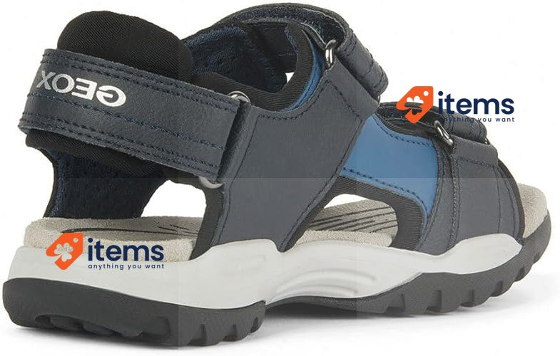 Geox J Borealis Boy A, Sandals, Marine Blue, 24 EU, 7 UK Navy Red Sandal Boys