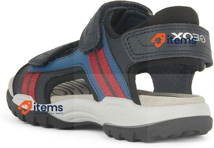 Geox J Borealis Boy A, Sandals, Marine Blue, 24 EU, 7 UK Navy Red Sandal Boys
