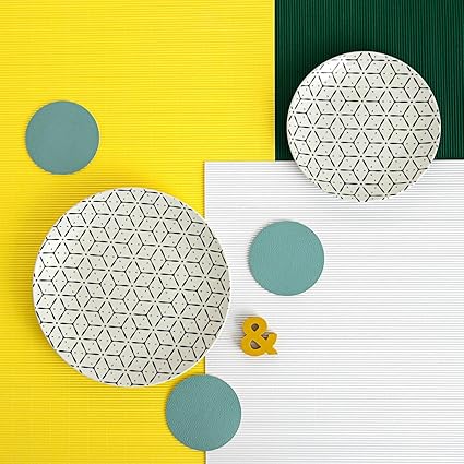 Quid Creative Ceramic White/Black Dinnerware Set 18 Pieces