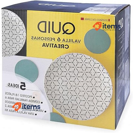 Quid Creative Ceramic White/Black DINnerware Set 18 Pieces - Pack Of