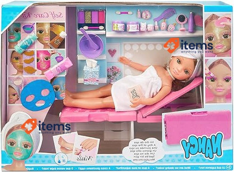 NANCY - A day spa, doll with towel and sun lounger, set for masks (NAC37000)