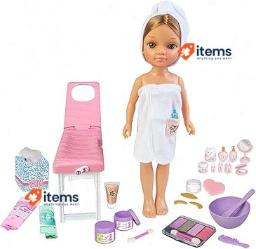 NANCY - A day spa, doll with towel and sun lounger, set for masks (NAC37000)