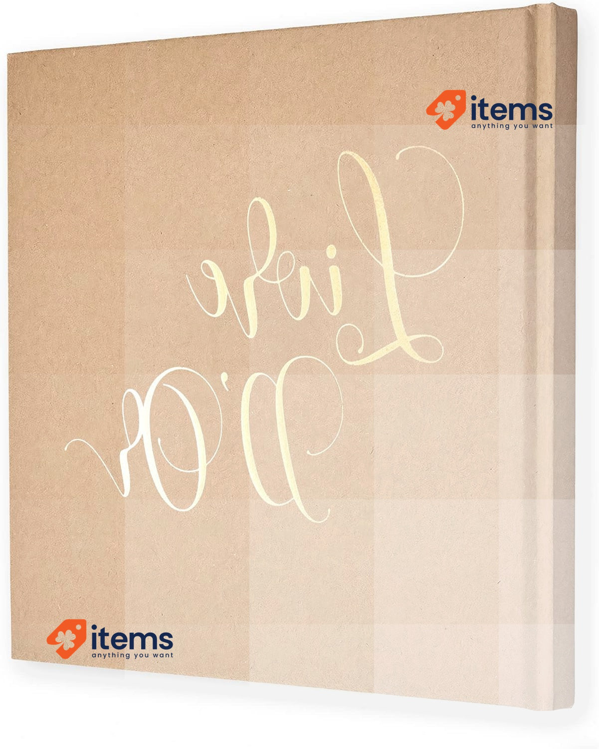 Plantvibes Golden Book Wedding or Birthday, 72 Pages Brown