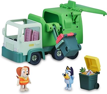 Bluey BLY44010 Toy Basura Truck, Toy Truck of the Drawing Series, Dog Figurine