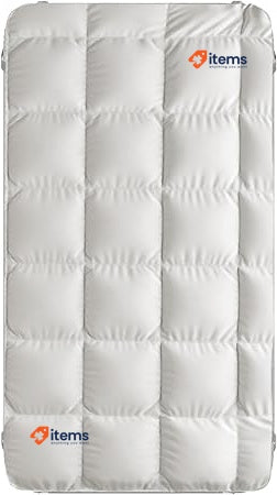 Topper PLUS quilted with 4 sturdy elastic bands, White, 80 x 195 cm