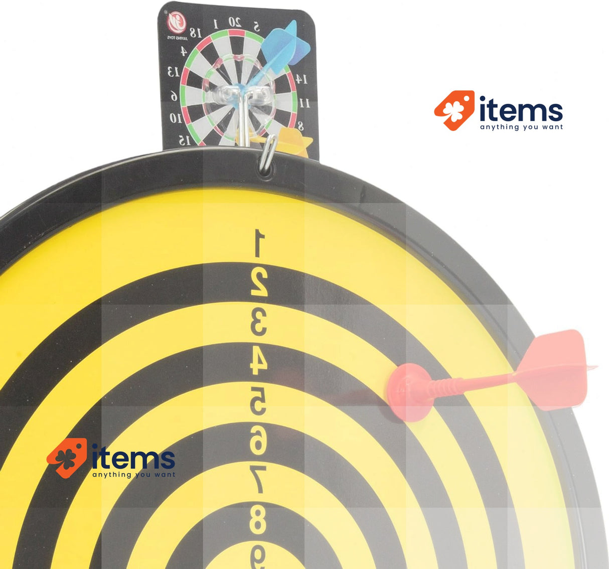 COLORBABY 49945 CB Sports Magnetic Dartboard for Kids 2-in-1 Children Darts Set