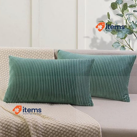 YCOLL Set of 2 Cushion Covers, 40 x 40 cm Green YCOLL Turquoise 20x20 Pillow