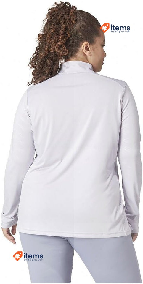 Adidas Women's Tee P Slim Collared Neck T - Shirt Ampala/White W Mt Hzls Long M