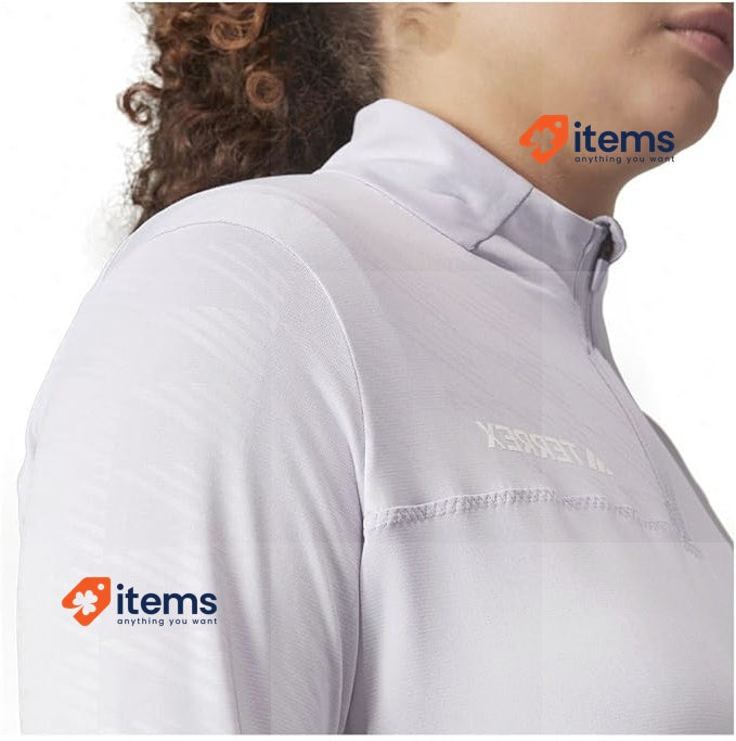 Adidas Women's Tee P Slim Collared Neck T - Shirt Ampala/White W Mt Hzls Long M