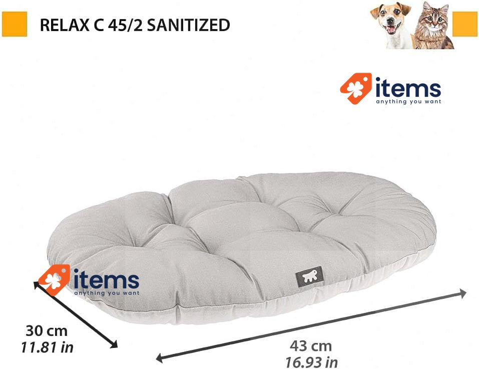 Ferplast Dog Bed Small Antibacterial+Antiviral Protection Washable 43x30cm Gray