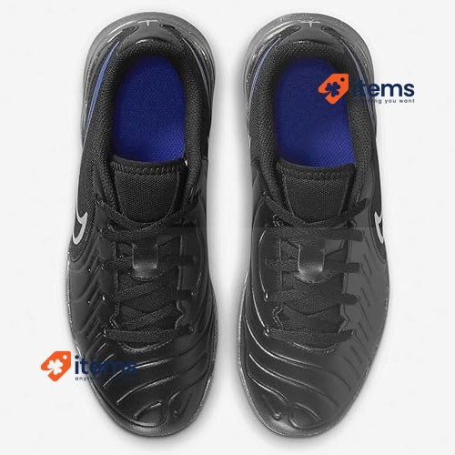 NIKE Legend 10 Club, Soccer Shoes Black Chrome Hyper Royal 38 EU Shoe UK