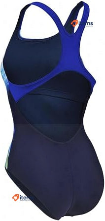 Arena Women Women's Visual Waves Swim Pro Back Lb Feel Bra Swimsuit Swimwear
