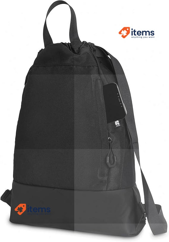 AUDETIC Drawstring Bag Women & Men Lightweight Fit Backpack Black Beige Girls