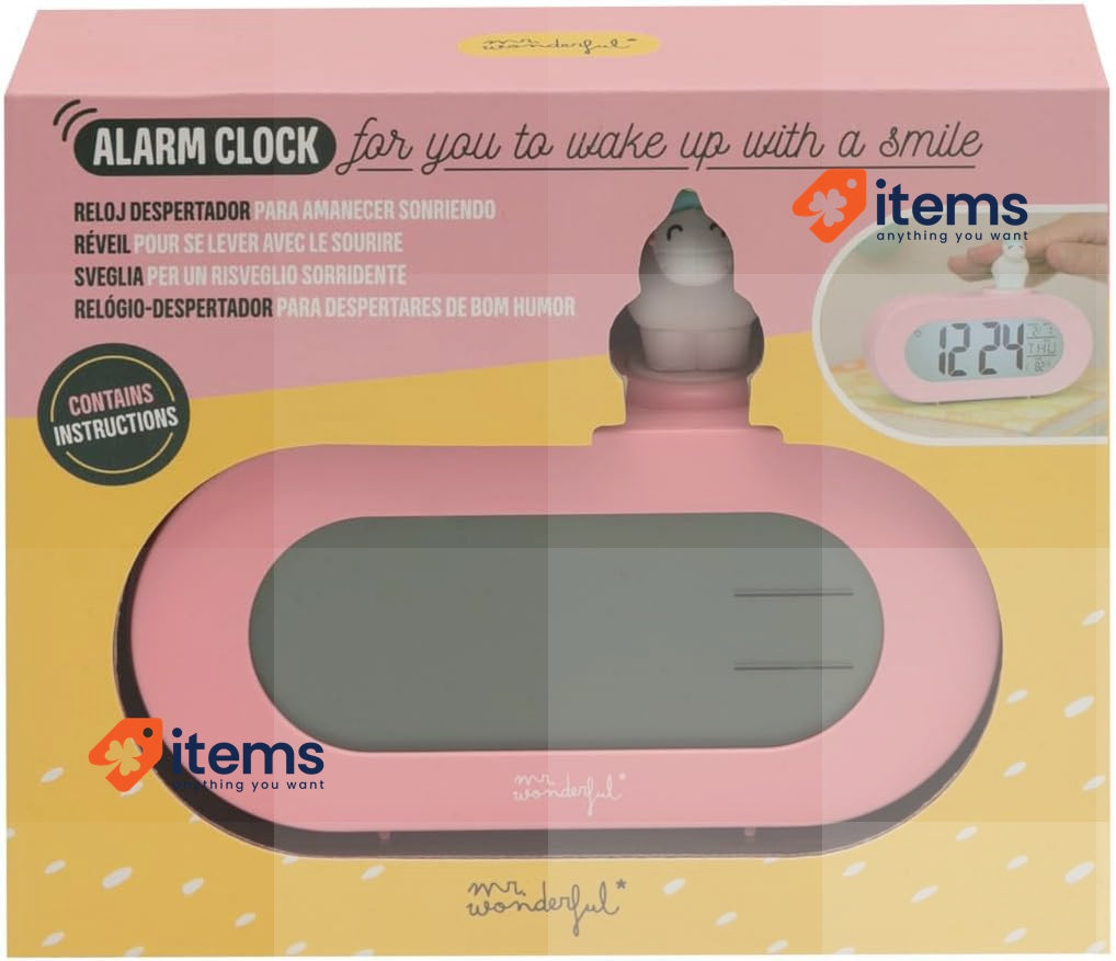 Mr.wonderful Despertador, Unicorn Pink, 11.8 X 6 4.5 Comunication S L Alarm