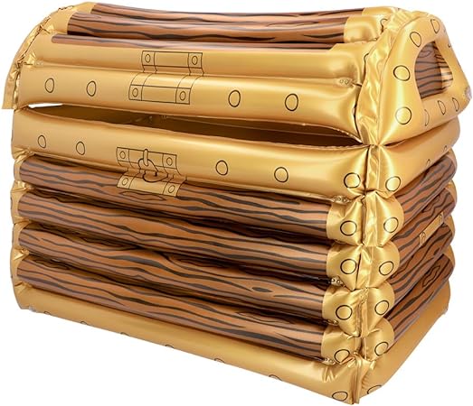 Boland 74223 Inflatable Treasure Chest, Drinks Cooler, Decoration Gold