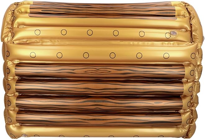 Boland 74223 Inflatable Treasure Chest, Drinks Cooler, Decoration Gold